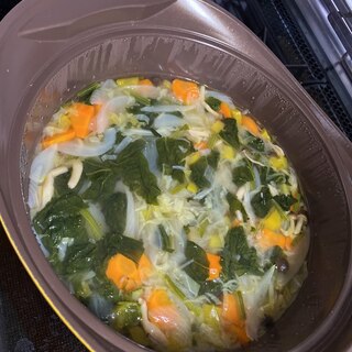 無水鍋でパプリカ野菜スープ